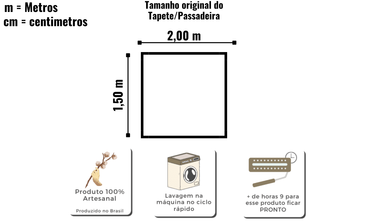 Tapete Boho dupla face M - 1,50x2,00